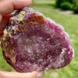 Wassermelonen Turmalin Rohstein