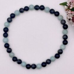 Armband Onyx mit Falkenauge und Amazonit