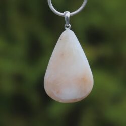 Baryt-Anhänger mit Silberöse B8