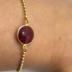 Armband Circle Rubin Gold