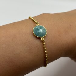 Armband Circle Amazonit Gold