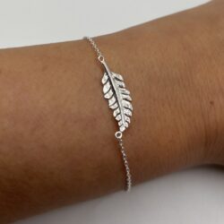 Armband Feder Silber
