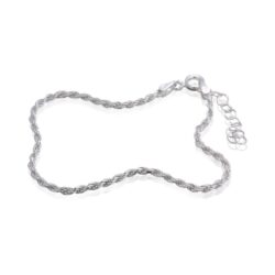 Armband Diamond Cut Kordel Silber