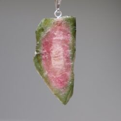 Wassermelonenturmalin Querschnitt Anhänger 3